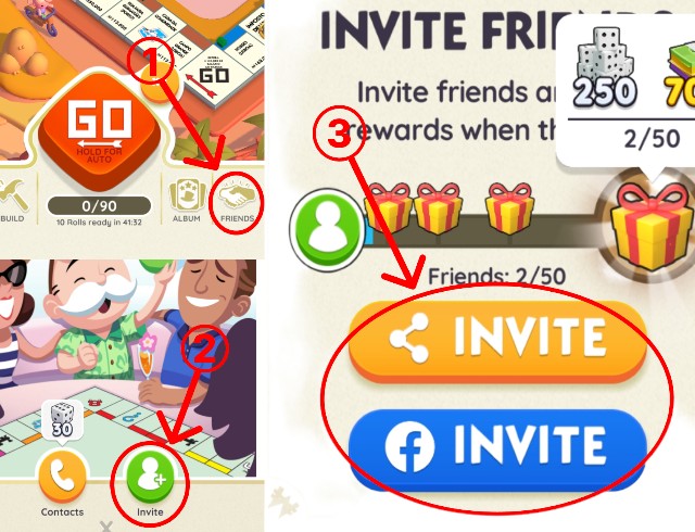 How to get Monopoly GO invite-link guide