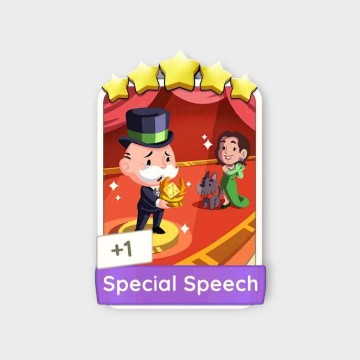 Special Speech - #6 Monopoly Go Rare Card